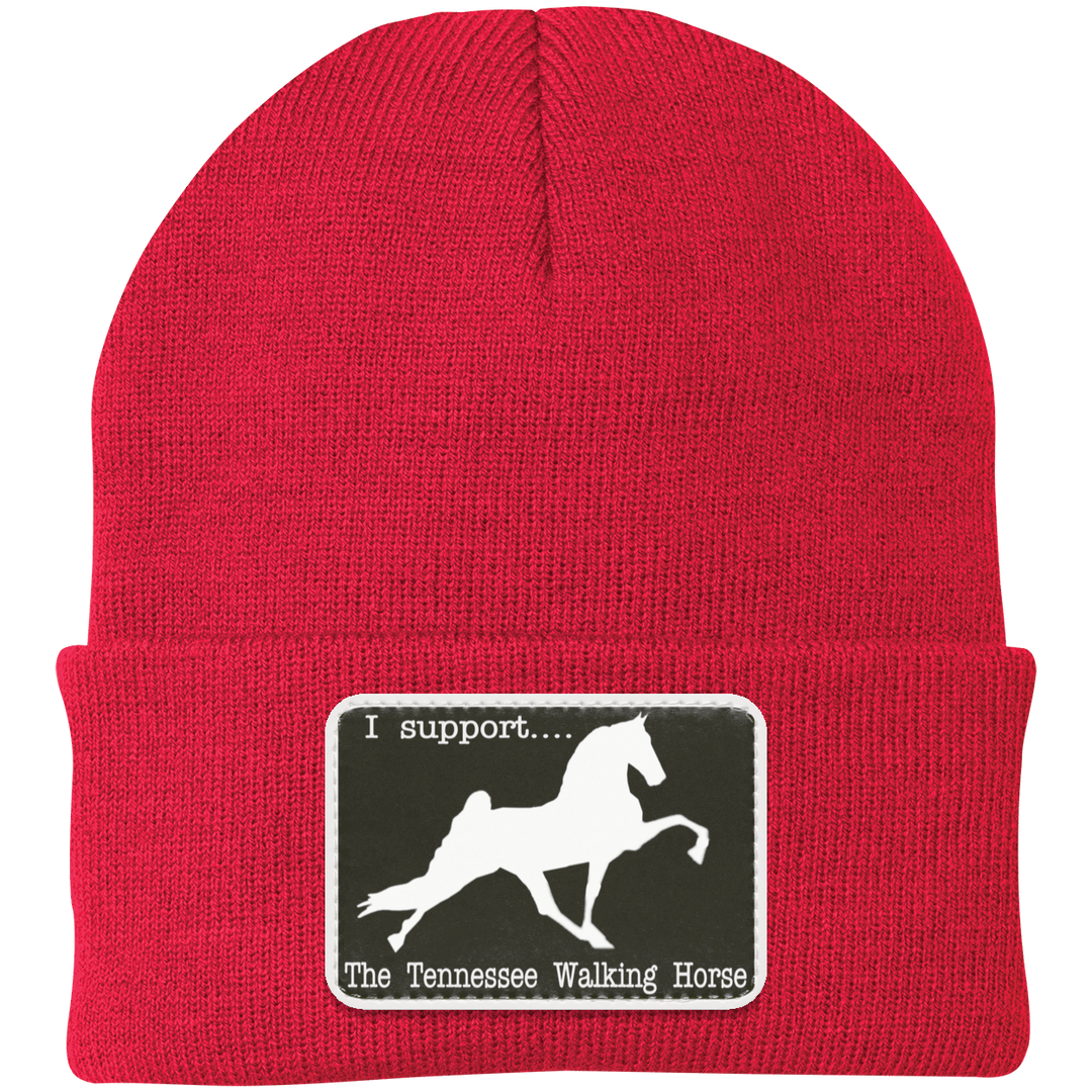 I SUPPORT THE TWH -RECTANGLE CP90 Knit Cap - Patch