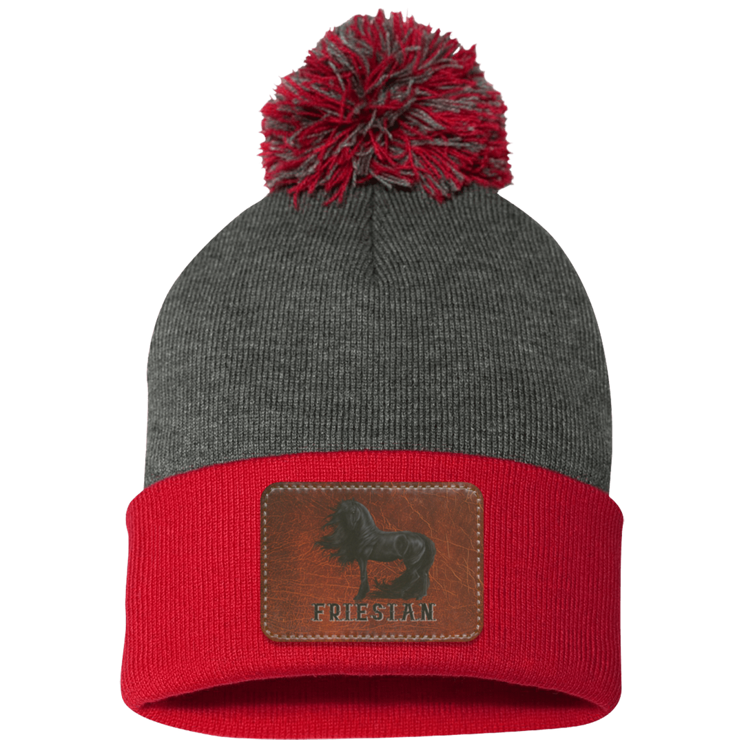 FRIESIAN ON LEATHER SP15 Pom Pom Knit Cap - Patch