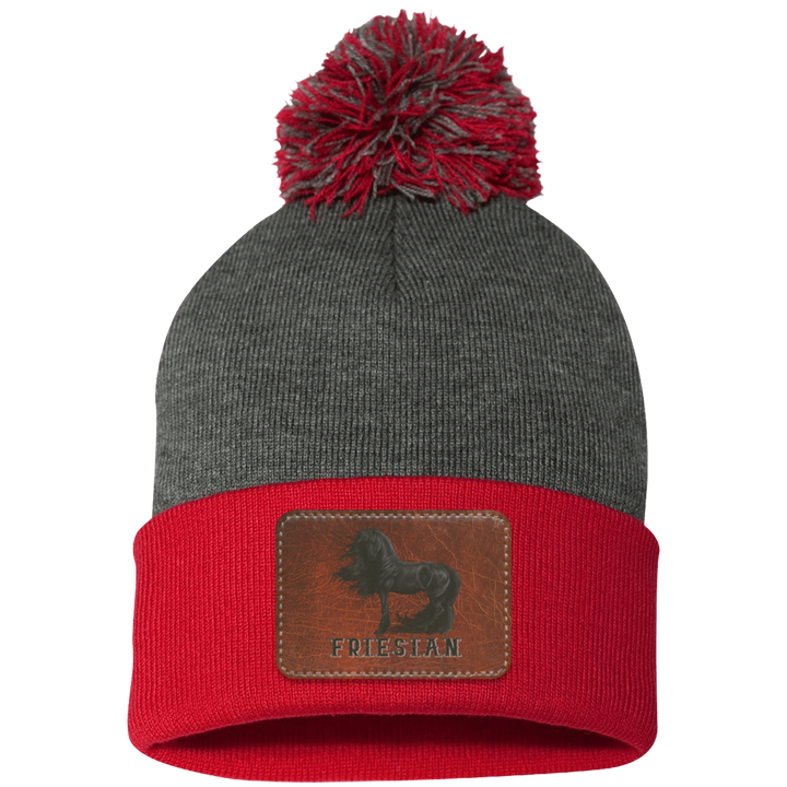 FRIESIAN ON LEATHER SP15 Pom Pom Knit Cap - Patch