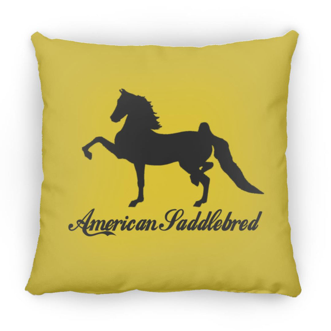 American Saddlebred 2 (black) ZP16 Medium Square Pillow