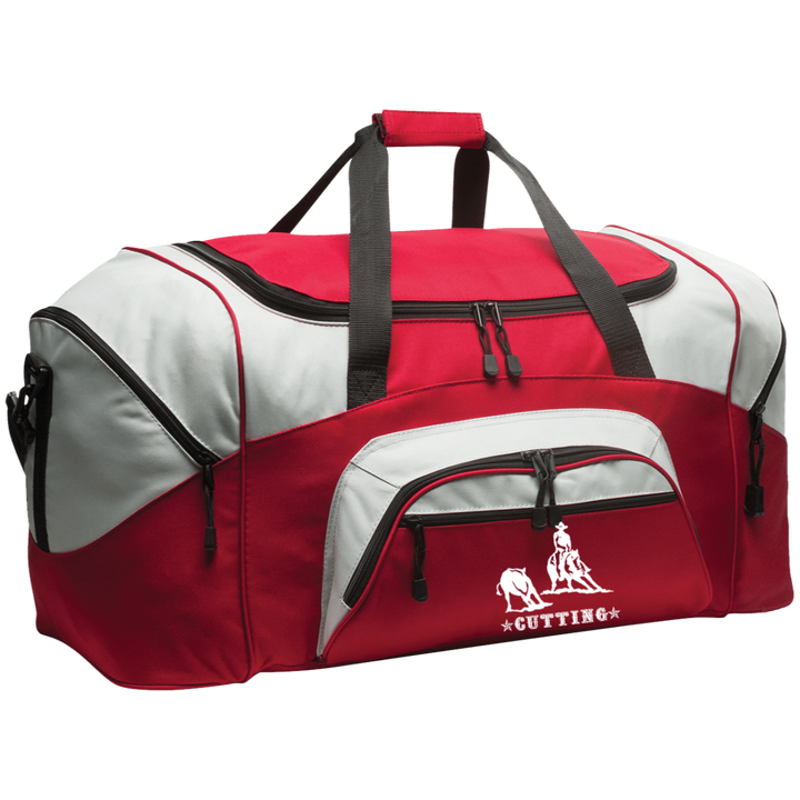 CUTTING STYLE 1 (white) 4HORSE BG99 Colorblock Sport Duffel