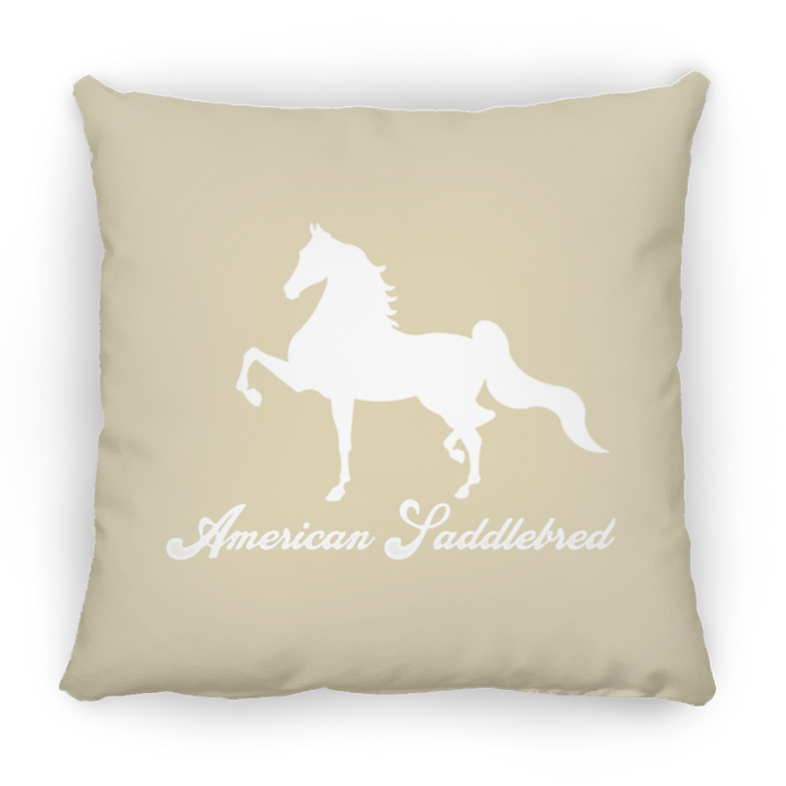 AMERICAN SADDLEBRED (DESIGN 1) WHITE 4HORSE PILLOWS THREE SIZES