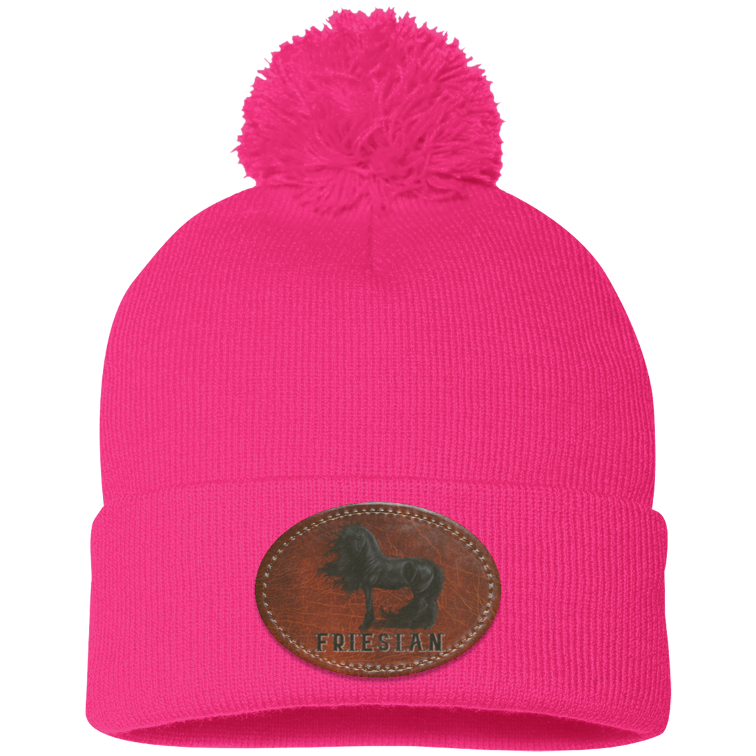 FRIESIAN ON LEATHER SP15 Pom Pom Knit Cap - Patch