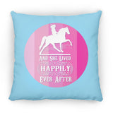 SHE LIVED HAPPILY TWH PLEASURE SHADES OF PINK ZP14 Small Square Pillow