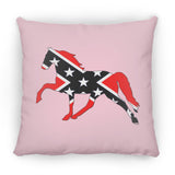Rebel on the Rail Tennessee Walking Horse Pleasure ZP16 Medium Square Pillow