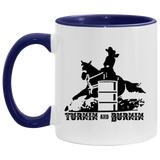 TURNIN AND BURNIN BARREL RACING 4HORSE AM11OZ 11 oz. Accent Mug