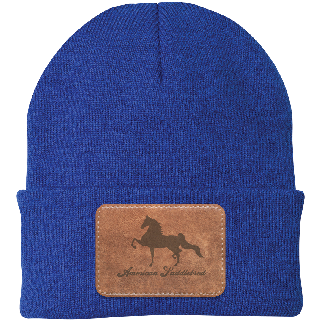 AMERICAN SADDLEBRED ON LEATHER CP90 Knit Cap - Patch