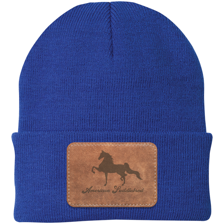 AMERICAN SADDLEBRED ON LEATHER CP90 Knit Cap - Patch