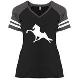 Tennessee Walking Horse Performance (WHITE) DM476 Ladies' Game V-Neck T-Shirt
