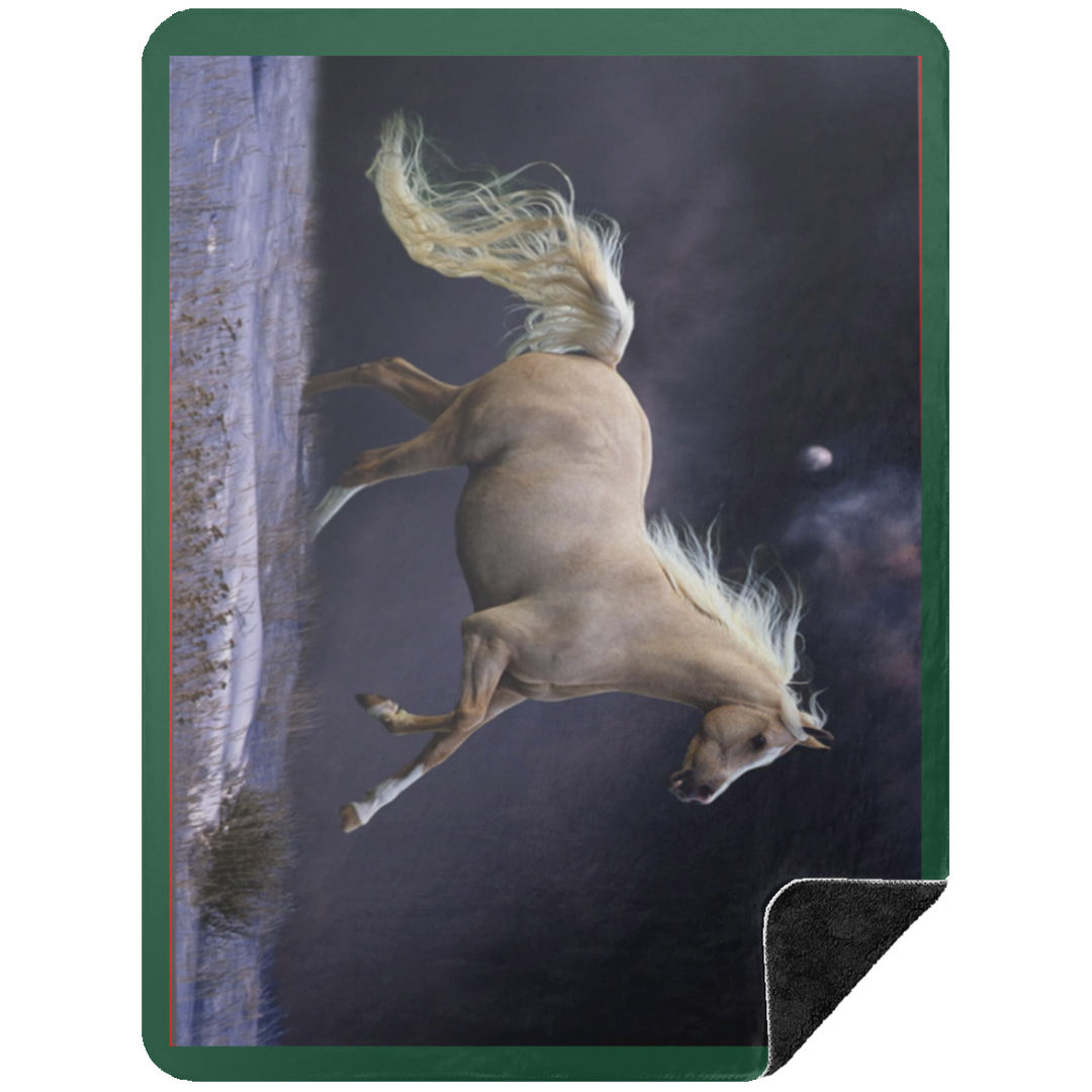 PALOMINO HORSE 1 BSHL Premium Black Sherpa Blanket 60x80