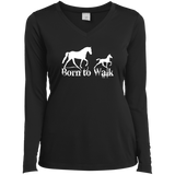 BORN TO WALK LST353LS Ladies’ Long Sleeve Performance V-Neck Tee