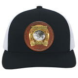 DOUG BARNES (Legends Series) Round Leather Patch 104C Trucker Snap Back - Patch