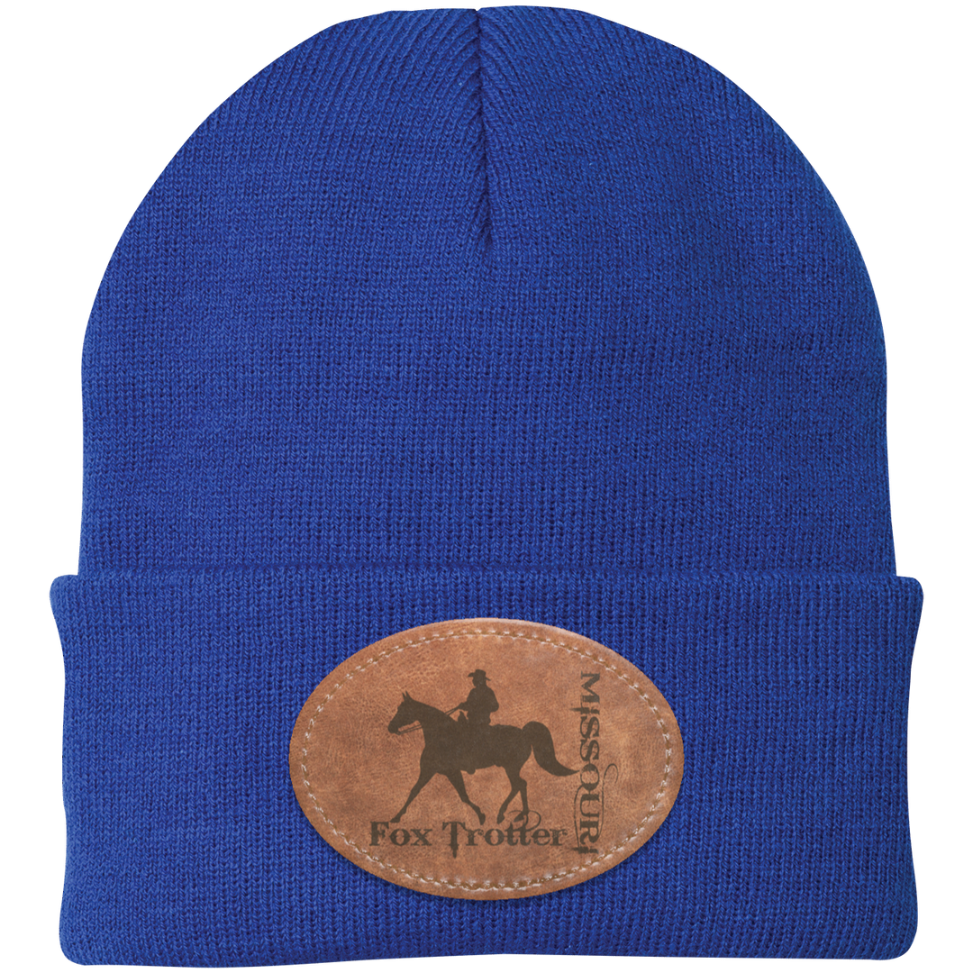 MISSOURI FOX TROTTER ON LEATHER CP90 Knit Cap - Patch
