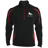 AMERICAN SADDLEBRED (DESIGN 1) WHITE 4HORSE ST851 Men/Women's Sport Wicking Colorblock 1/2 Zip
