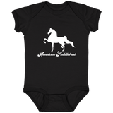 AMERICAN SADDLEBRED (DESIGN 1) WHITE 4HORSE 4424 Infant Fine Jersey Bodysuit