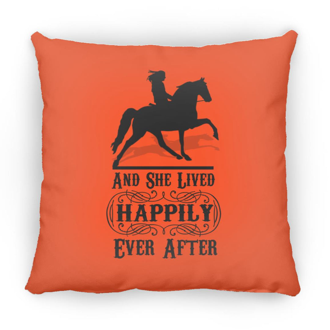 HAPPILY EVER AFTER (TWH Pleasure) Blk ZP18 Large Square Pillow