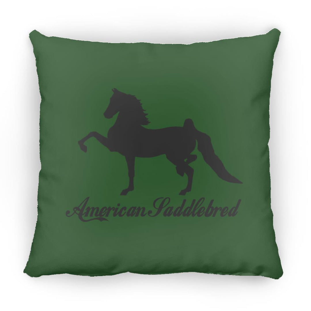 American Saddlebred 2 (black) ZP18 Large Square Pillow