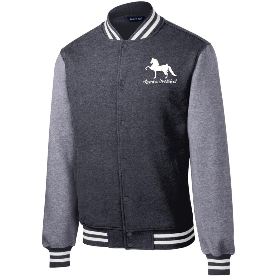 American Saddlebred 2 (white) ST270 Fleece Letterman Jacket