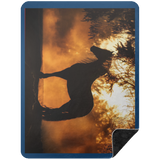 BLACK HORSE 1 BSHL Premium Black Sherpa Blanket 60x80