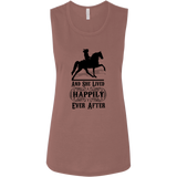 HAPPILY EVER AFTER (TWH Pleasure) Blk B8803 Ladies' Flowy Muscle Tank