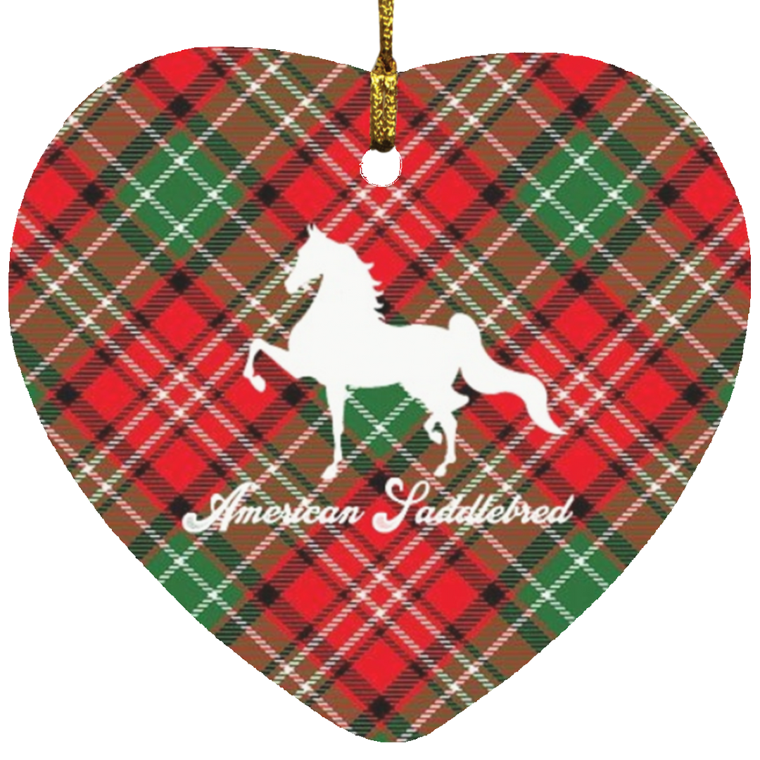 AMERICAN SADDLEBRED PLAID WALK ON RED SNOWFLAKE (4 SHAPES)
