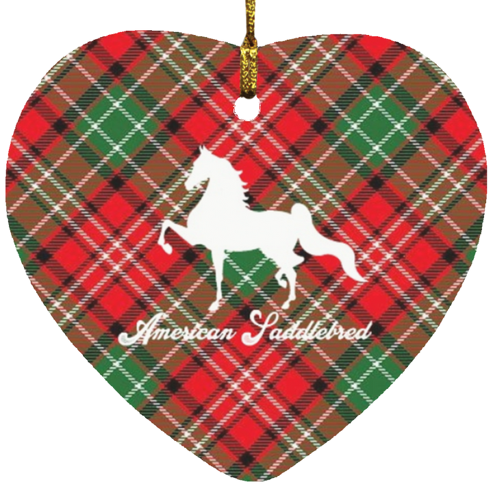 AMERICAN SADDLEBRED PLAID WALK ON RED SNOWFLAKE (4 SHAPES)
