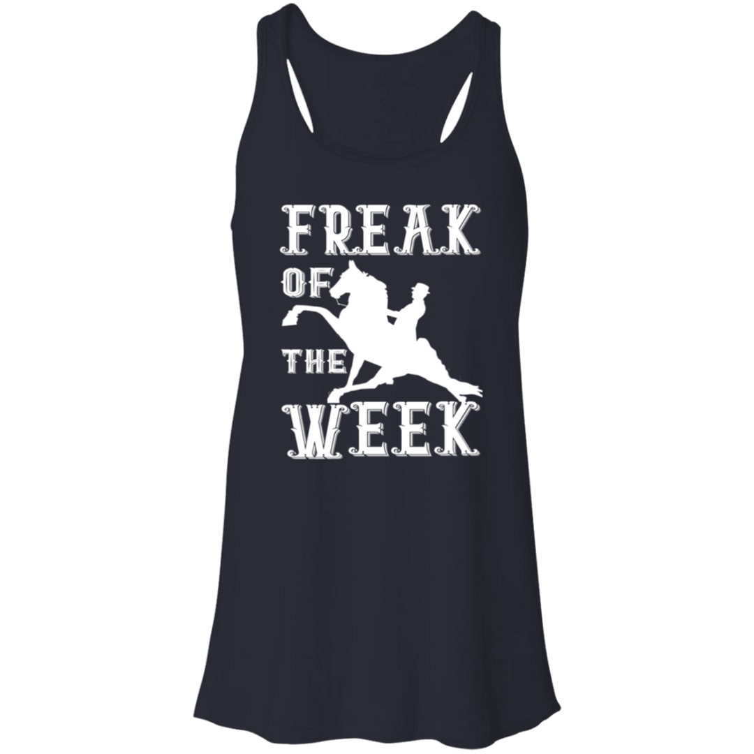 FREAK OF THE WEEK (WHITE) B8800 Flowy Racerback Tank