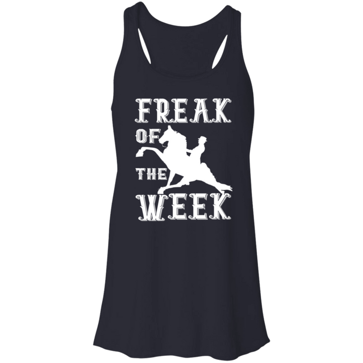 FREAK OF THE WEEK (WHITE) B8800 Flowy Racerback Tank
