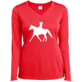 Missouri Fox Trotter LADY FINAL ART WHITE LST353LS Ladies’ Long Sleeve Performance V-Neck Tee