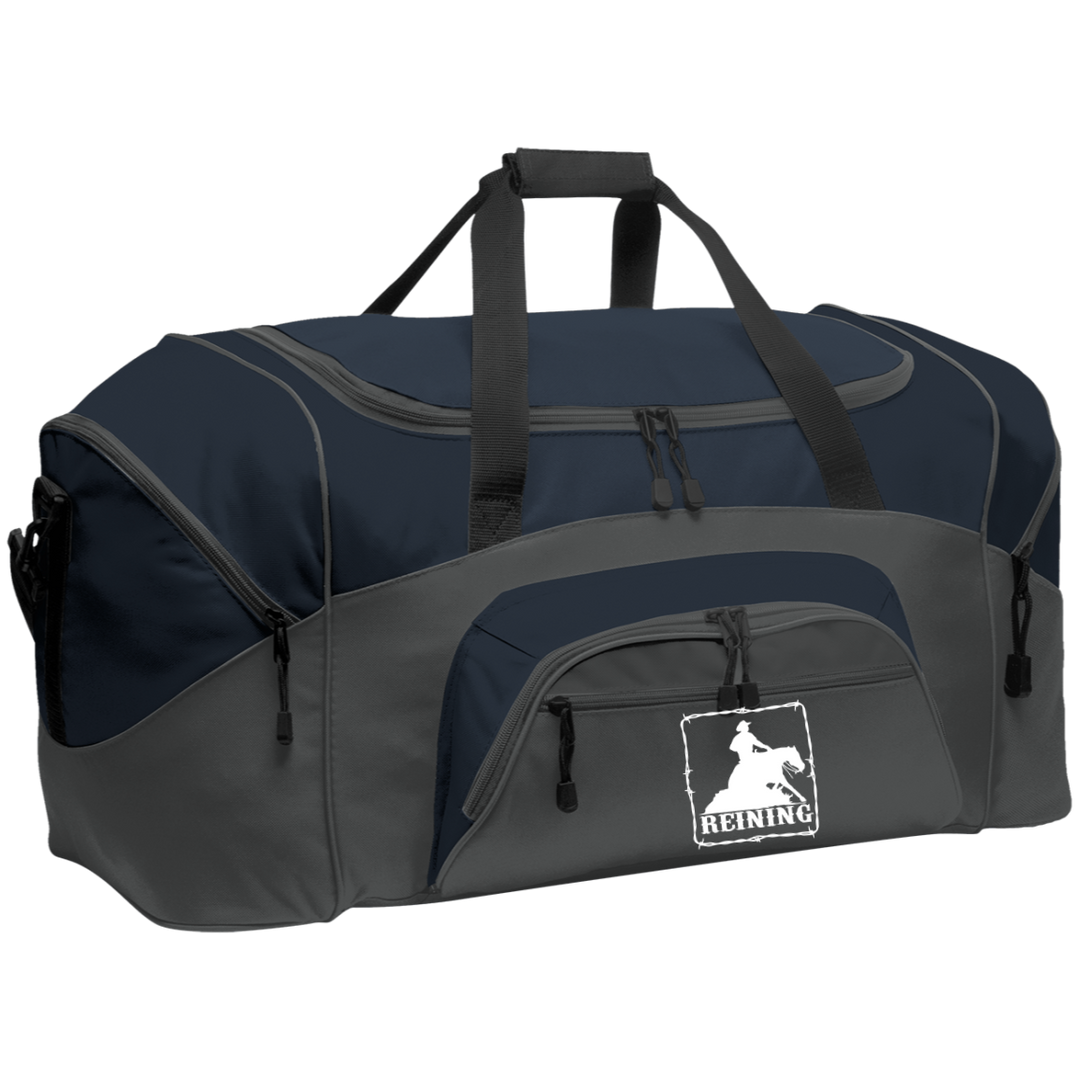 REINING STYLE 1 (WHITE) 4HORSE BG99 Colorblock Sport Duffel