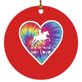 SHE FOUND HER LOVE TWH PLEASURE HEART SUBORNC Circle Ornament