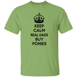 REAL DADS BUY PONIES (black) G500 5.3 oz. T-Shirt