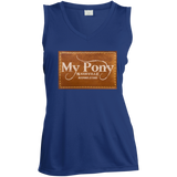 MY PONY NASHVILLE BRAND LST352 Ladies' Sleeveless V-Neck Performance Tee