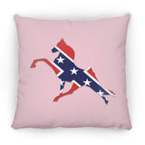 Rebel on the Rail Tennessee Walking Horse Performance ZP16 Medium Square Pillow