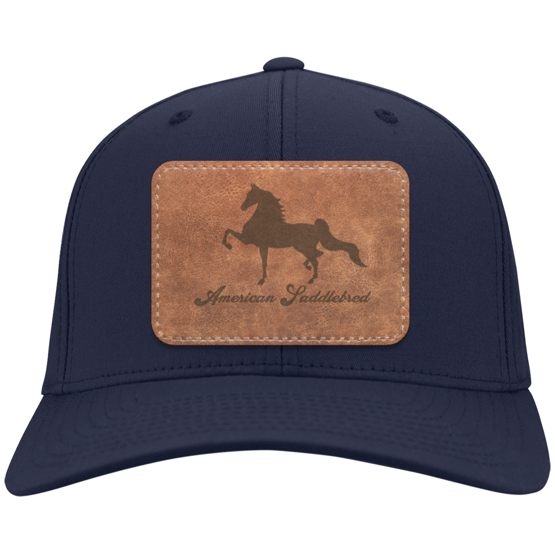 AMERICAN SADDLEBRED ON LEATHER CP80 Twill Cap - Patch