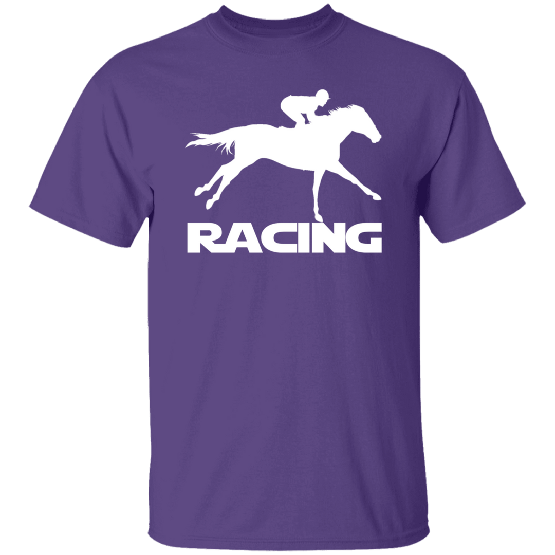 RACING (white) 4HORSE G500 5.3 oz. T-Shirt