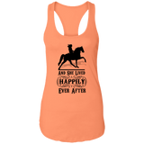 HAPPILY EVER AFTER (TWH Pleasure) Blk NL1533 Ladies Ideal Racerback Tank