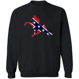 Rebel on the Rail Tennessee Walking Horse Performance G180 Crewneck Pullover Sweatshirt