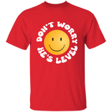 DON'T WORRY HE'S LEVEL (WHITE) G500 5.3 oz. T-Shirt