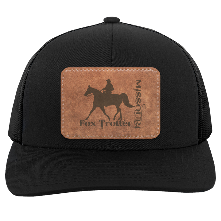 MISSOURI FOX TROTTER ON LEATHER 104C Trucker Snap Back - Patch