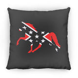 Rebel on the Rail Tennessee Walking Horse Pleasure ZP14 Small Square Pillow