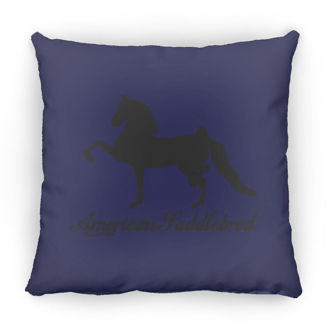 American Saddlebred 2 (black) ZP18 Large Square Pillow