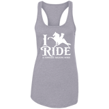I RIDE A WALKING HORSE B (WHITE) NL1533 Ladies Ideal Racerback Tank