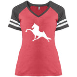 Tennessee Walking Horse Performance (WHITE) DM476 Ladies' Game V-Neck T-Shirt