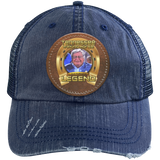 JACK HEFFINGTON (Legends Series) HAT 6990 Distressed Unstructured Trucker Cap - Patch