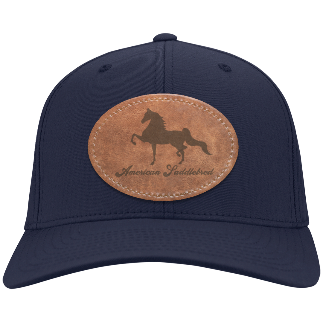 AMERICAN SADDLEBRED ON LEATHER CP80 Twill Cap - Patch