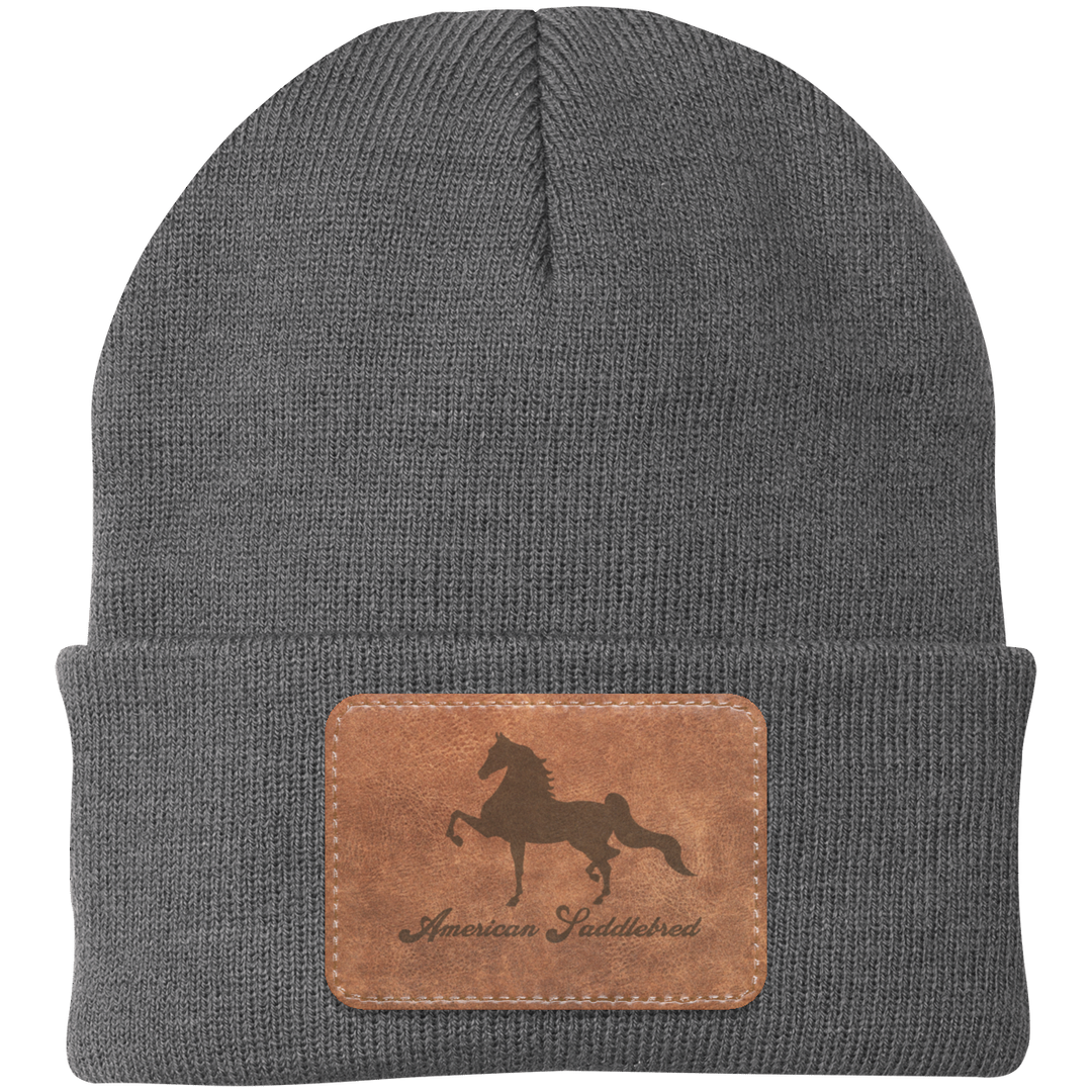 AMERICAN SADDLEBRED ON LEATHER CP90 Knit Cap - Patch