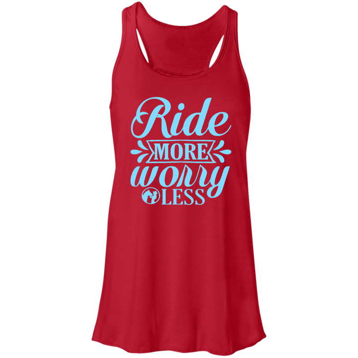 RIDE MORE WORRY LESS B8800 Flowy Racerback Tank