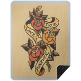 VINTAGE TAT 1 BSHL Premium Black Sherpa Blanket 60x80