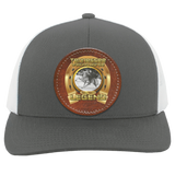 DOUG BARNES (Legends Series) Round Leather Patch 104C Trucker Snap Back - Patch